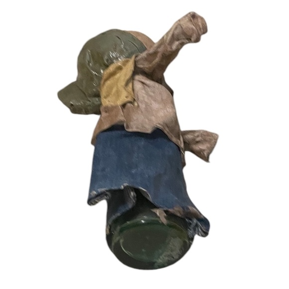 Set Of 2 Vintage Handmade Primitive Paper Mache Doll - Picture 7 of 13